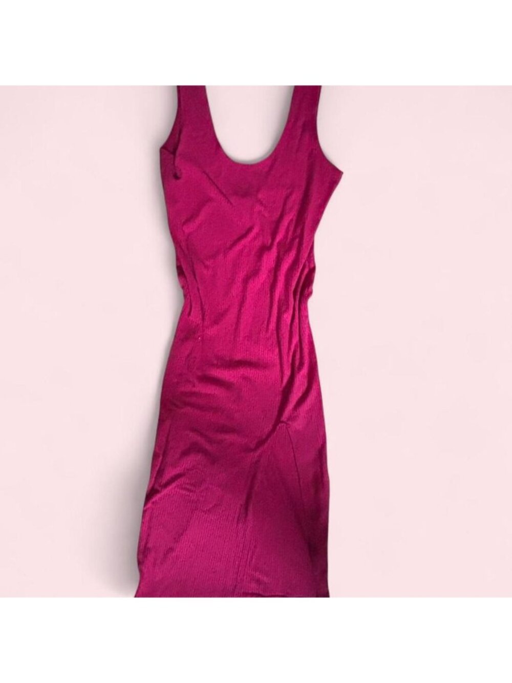 Pink ribbed knit bodycon dress #bodycon #ribbed 💝